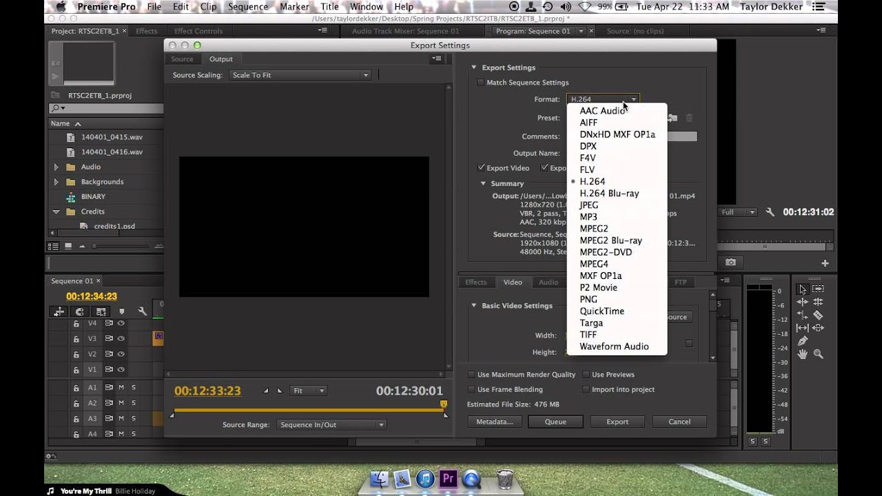 adobe premiere pro export one chapter