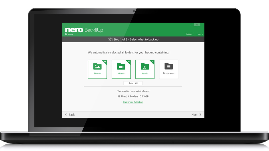 Nero Backitup Software